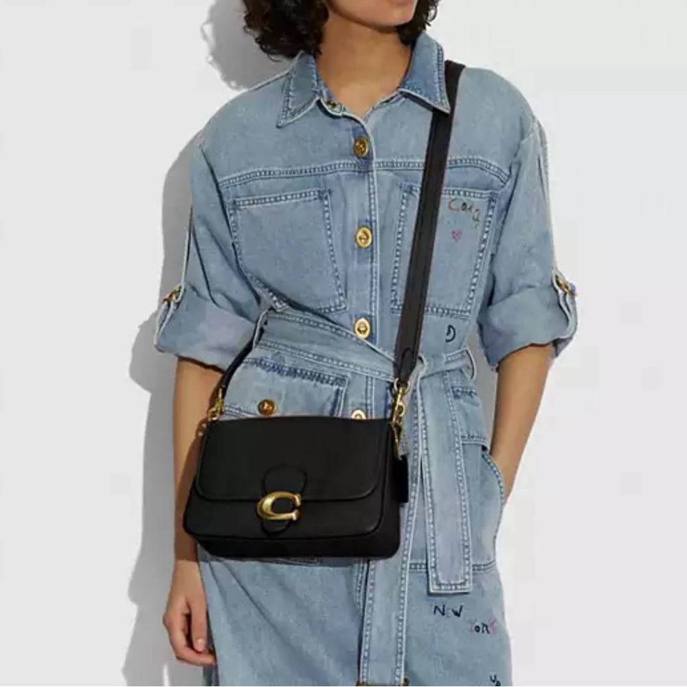 COACH Soft Tabby Shoulder Bag in Black